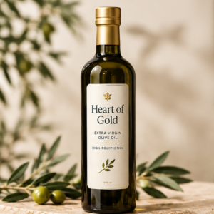 Heart of Gold — High-Polyphenol Extra Virgin Olive Oil.